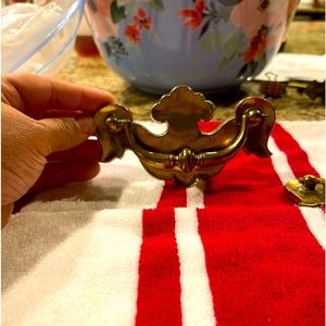 Two antique drawer handles